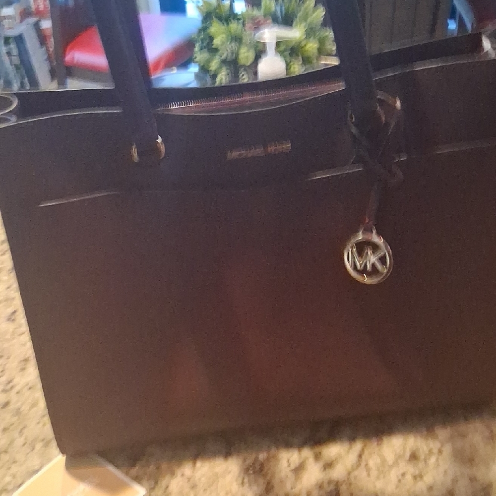 Michael Kors Burgundy Leather Tote - Picture 7 of 8